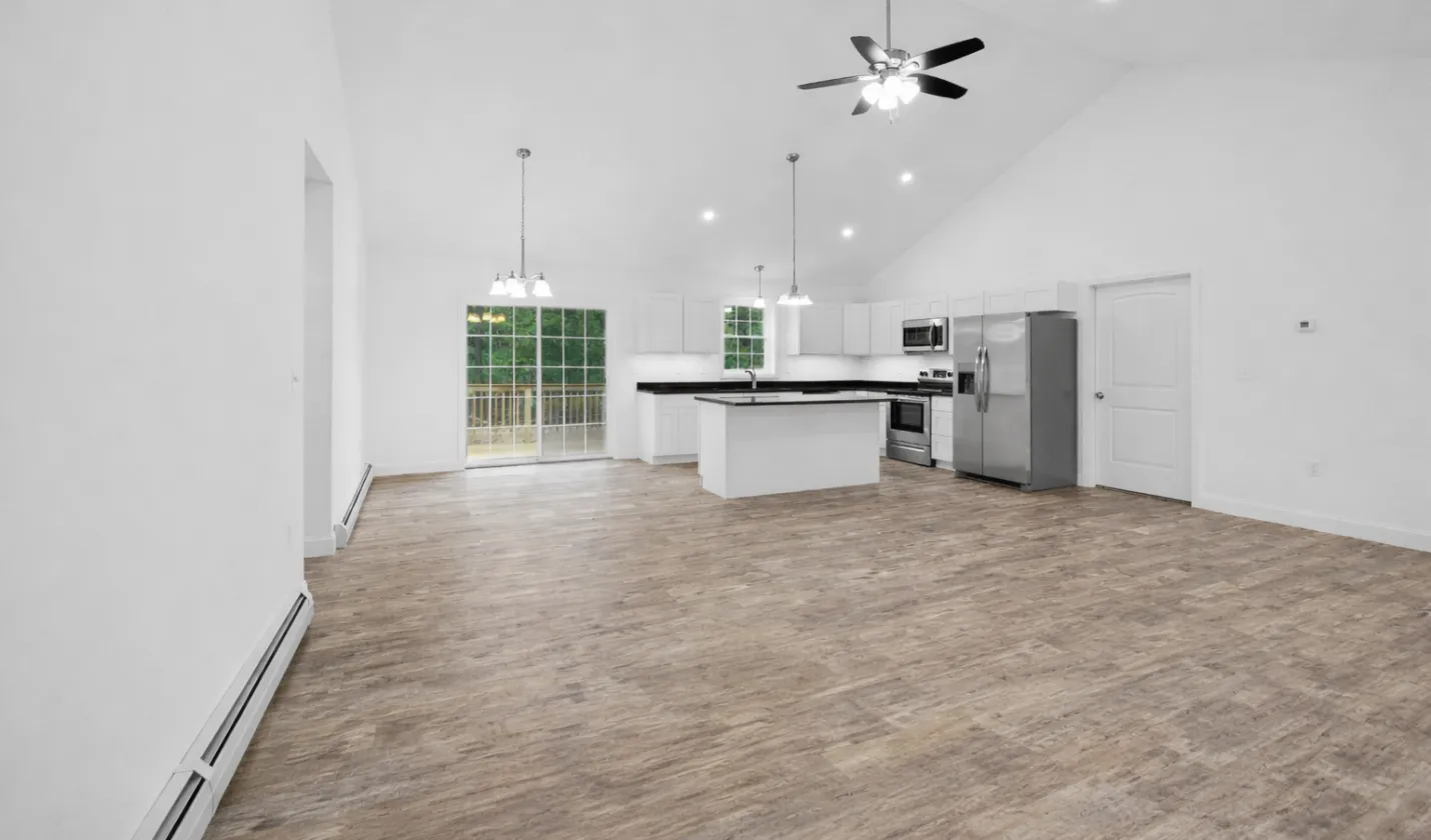 Before flooring installation showing worn and outdated flooring in Dallas home