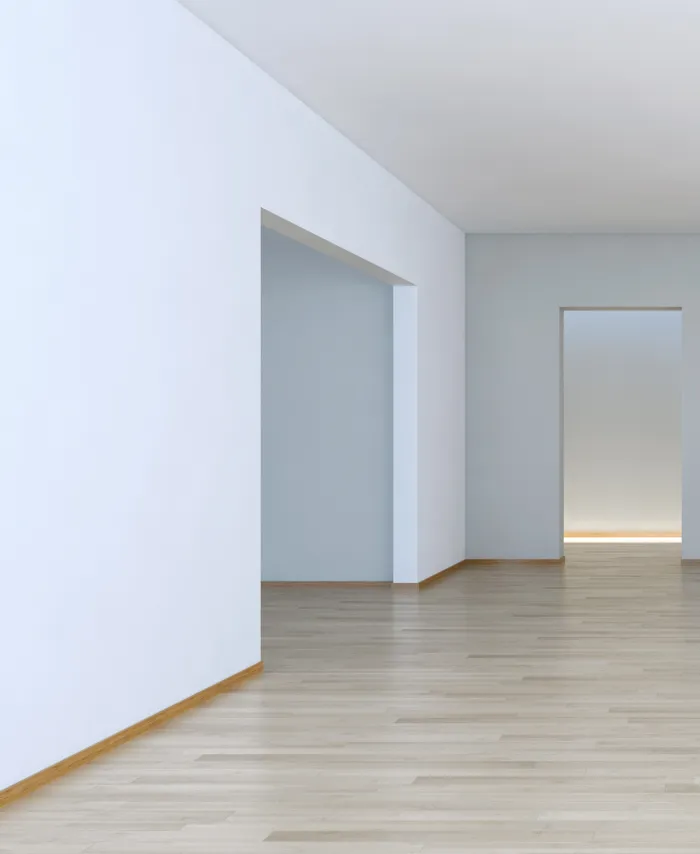 Interior painting project with freshly painted white walls and clean modern finish in Dallas TX